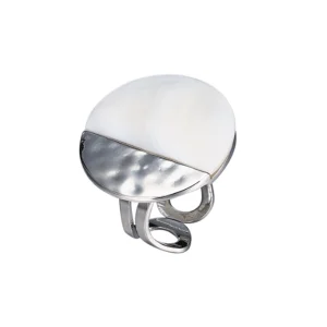 Bague-Amandine-Femme-acier-Nacre-Blanche-Reglable