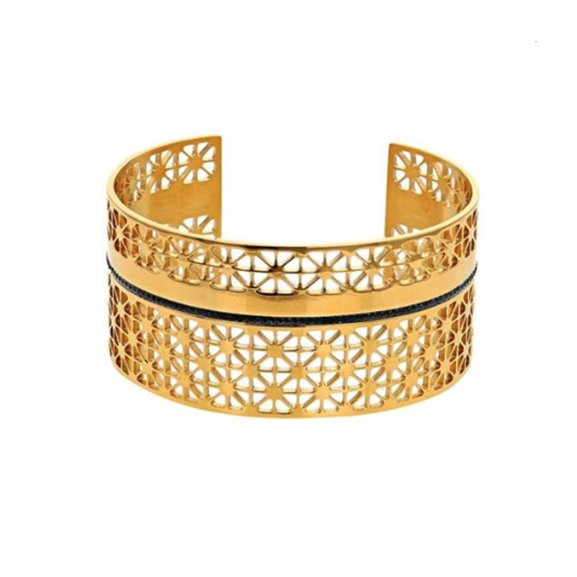 Bracelet-femme-or-manchette-femme-Barbara-et-cristaux-noir Bracelet-femme-or-manchette-femme-Barbara-et-cristaux-noir