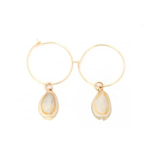 Creole-femme-coquillage-plaque-or-Calysta