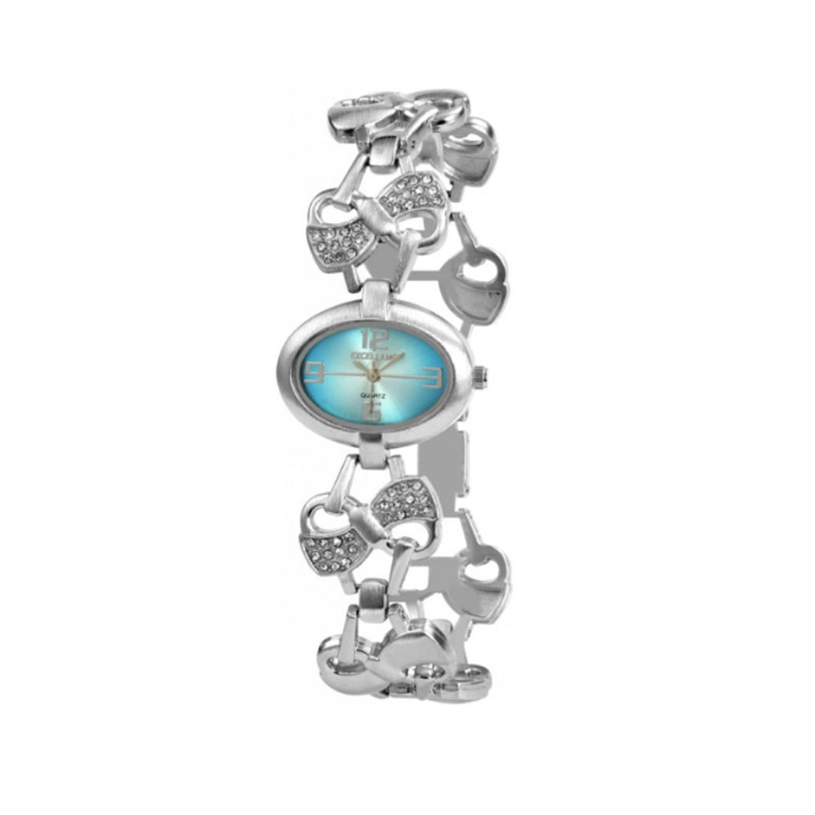 Montre-femme-Christina-cadran-bleu-Calysta Montre-femme-avec-zirconium-cadran-turquoise-elegante-Calysta