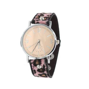 Montre-femme-quartz-argente-cadre-ecru-bracelet-panthere-Calysta
