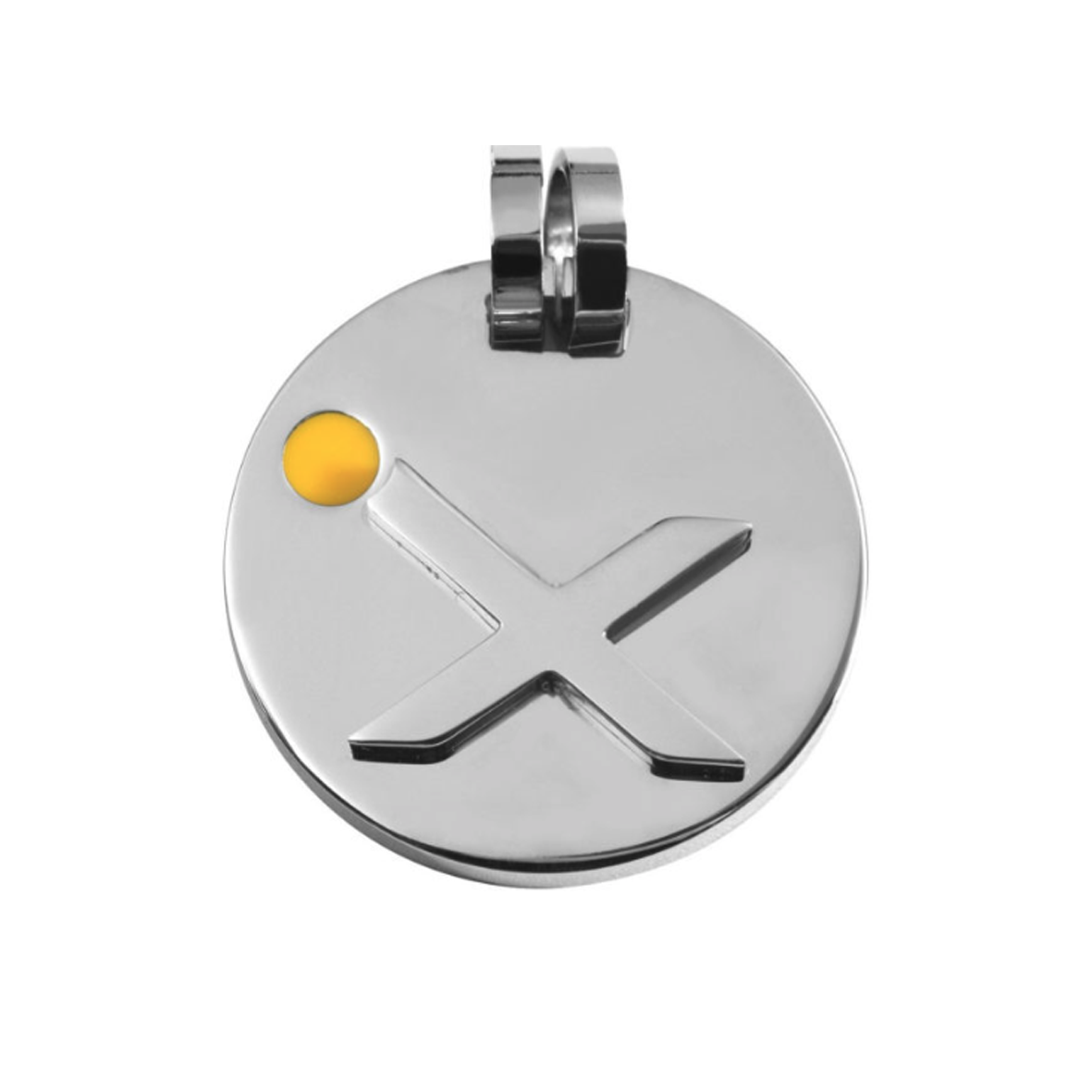 Pendentif-Homme-Wallace-Gooix-Calysta Pendentif-homme-rond-Jess-Gooix-acier-Calysta-avec-chaine-Calysta