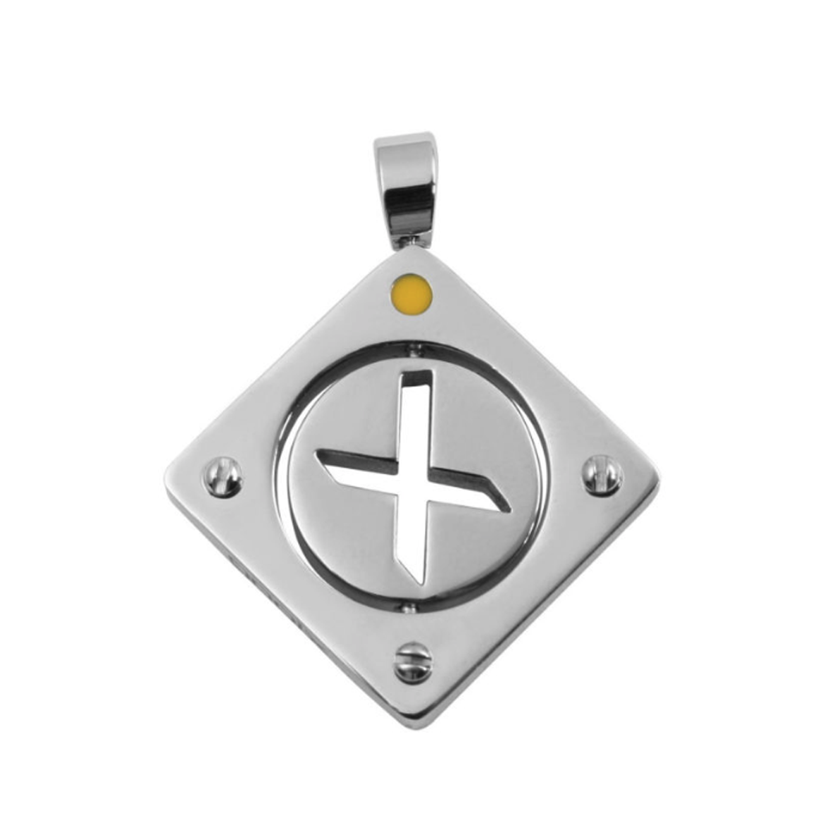 Pendentif-homme-Jess-Gooix-acier-Calysta Pendentif-homme-carre-Jess-Gooix-acier-Calysta-avec-chaine-Calysta