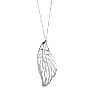Collier-sautoir-femme-acier-argent-feuille-Calysta